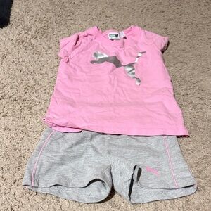 Puma Pink and Gray Toddler Set